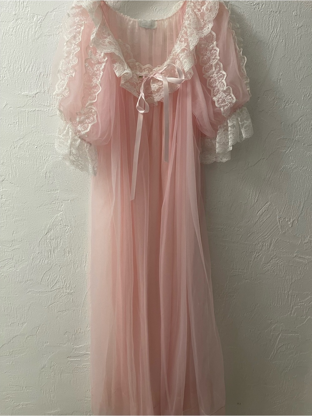 Vintage Lace Peignoir & Nightgown lace Inner Most Sears, maybe 1960s or 1970s.